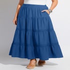 Knit Gauze Tiered Skirt image number null