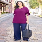 Dream Drape Tie-Sleeve Dolman Top image number null