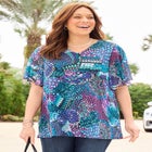 Mesh Flutter Sleeve Top image number null