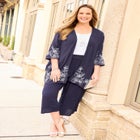 Embroidered Open-Front Jacket image number null