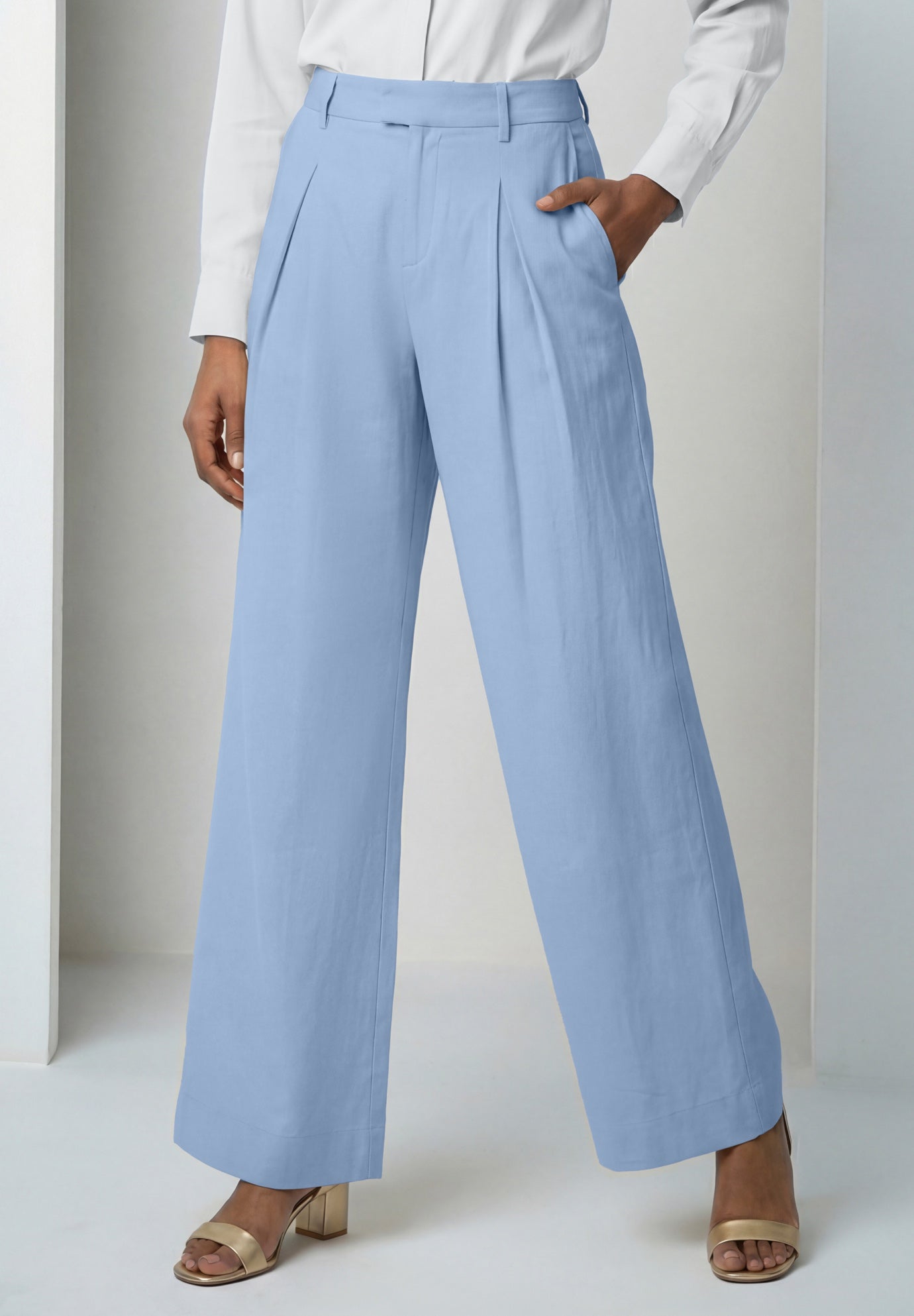 Linen Wide-Leg Trouser image number 0
