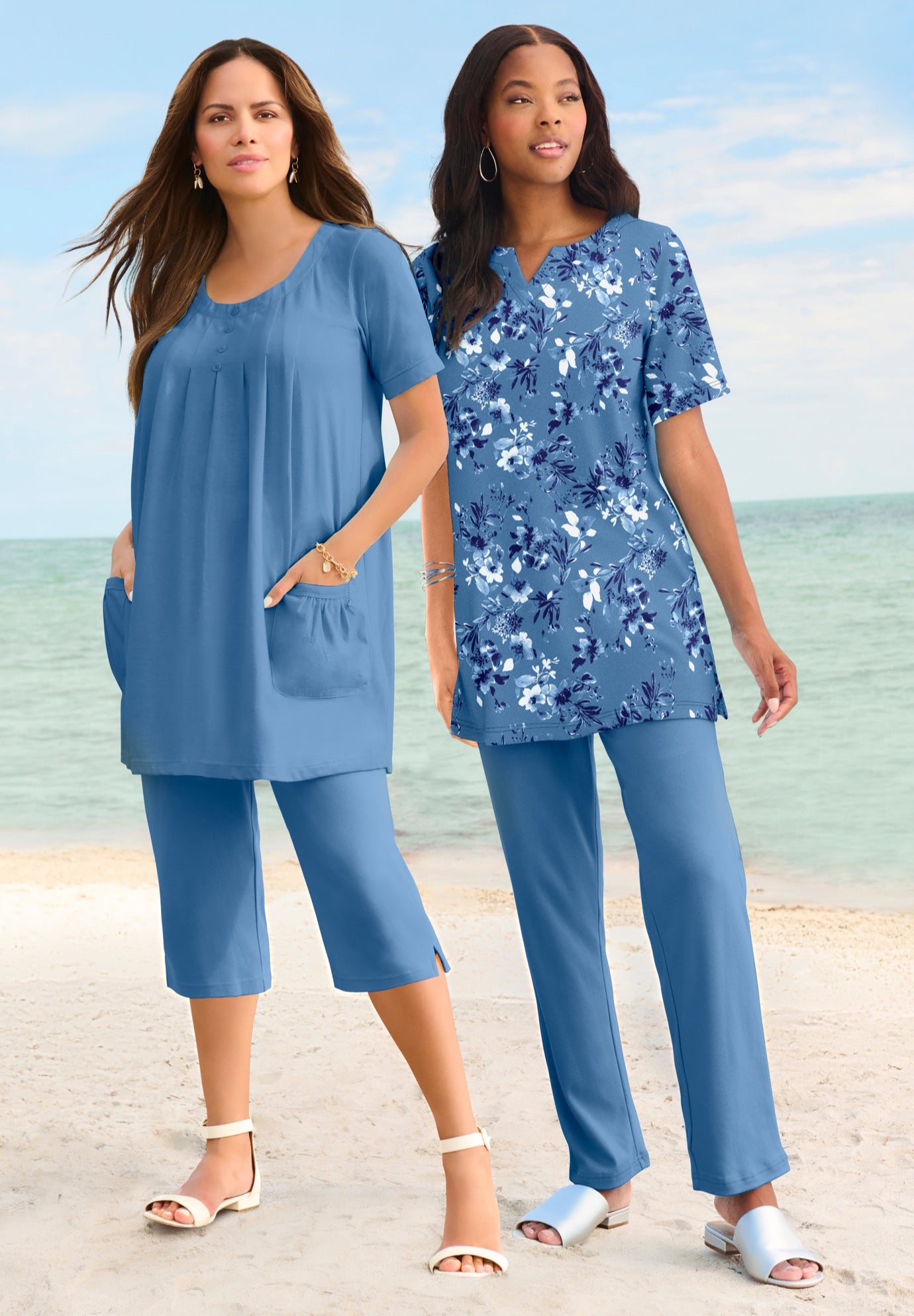 Plus Size Soft Knit Relaxed Pull-On Straight Leg Pant image number 5