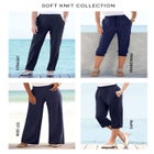 Plus Size Straight Leg Soft Knit Pull On Pant image number null