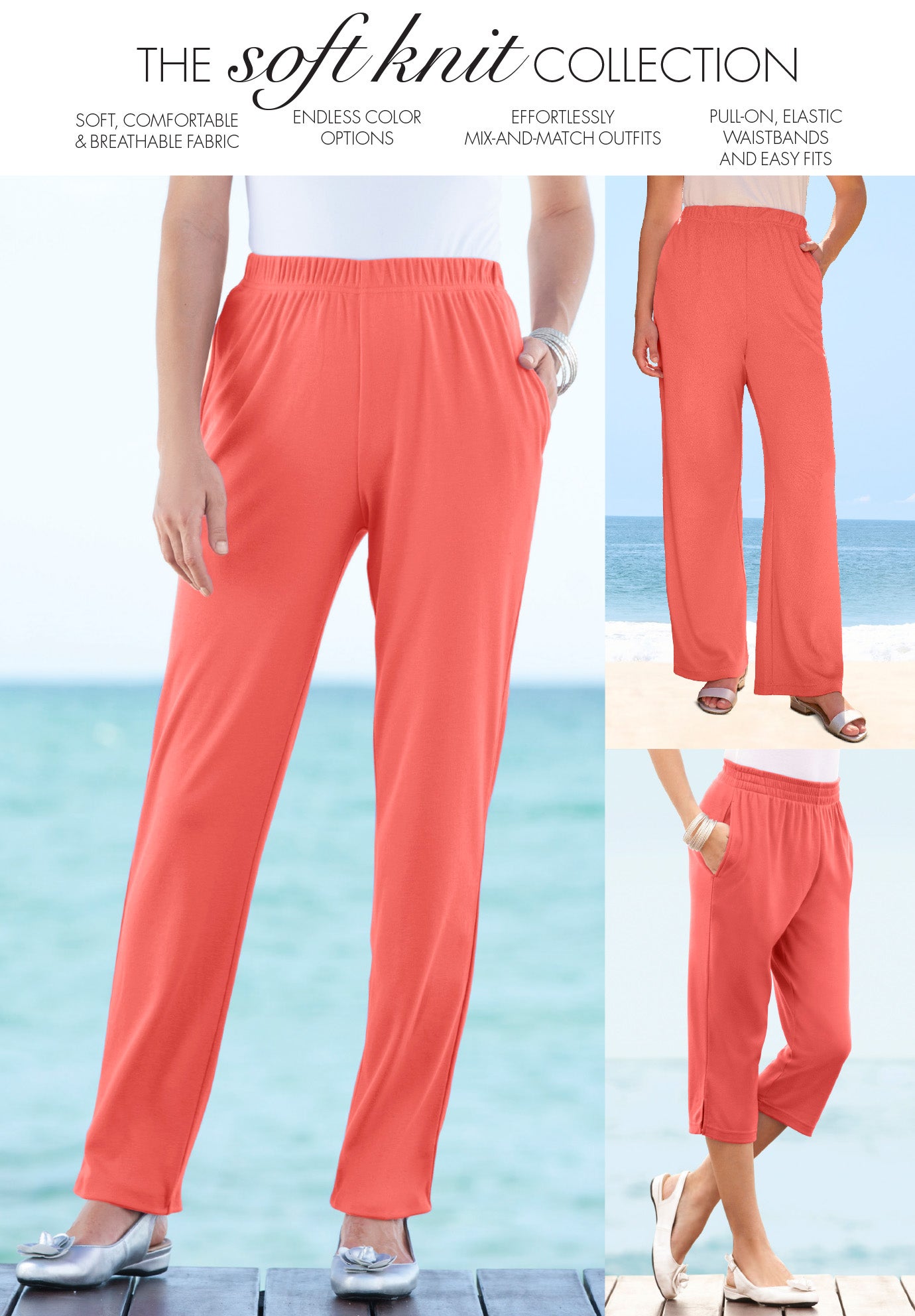 Plus Size Soft Knit Relaxed Pull-On Capri Pant image number 3