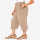 Plus Size Soft Knit Relaxed Pull-On Capri Pant image number null