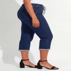 Relaxed Rolled Knit Jean Capri image number null