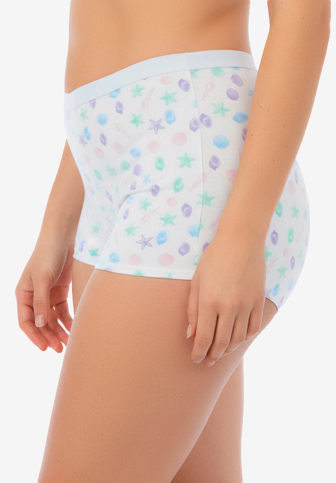 Comfort Choice Soft Cotton Brief/Boyshort 4-Pack image number 4