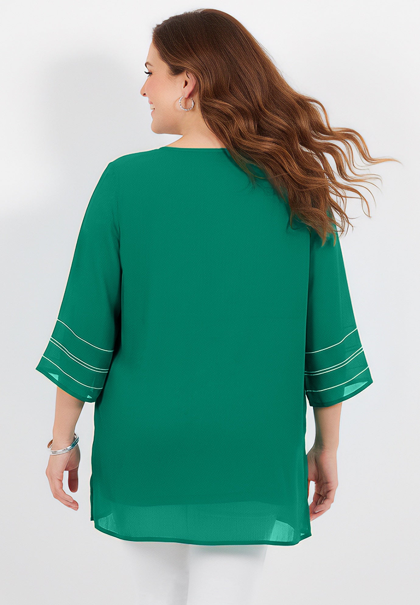 Crinkle Embroidered Tunic image number 1