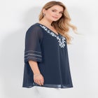 Crinkle Embroidered Tunic image number null