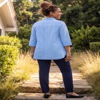Ingrid Seamed Poplin Shirt image number null