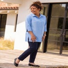 Ingrid Seamed Poplin Shirt image number null