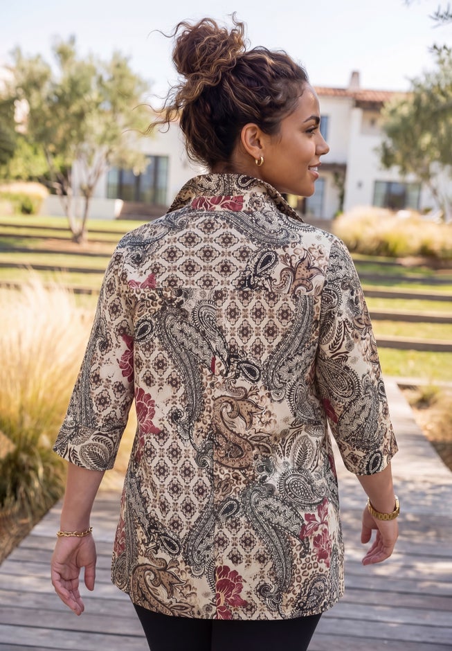 Ingrid Seamed Poplin Shirt image number 1
