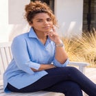 Ingrid Seamed Poplin Shirt image number null