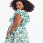 Ruffled Chiffon Maxi Dress image number null