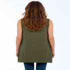 Sleeveless Tulip Overlay Knit Tunic image number 1