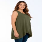 Sleeveless Tulip Overlay Knit Tunic image number 2