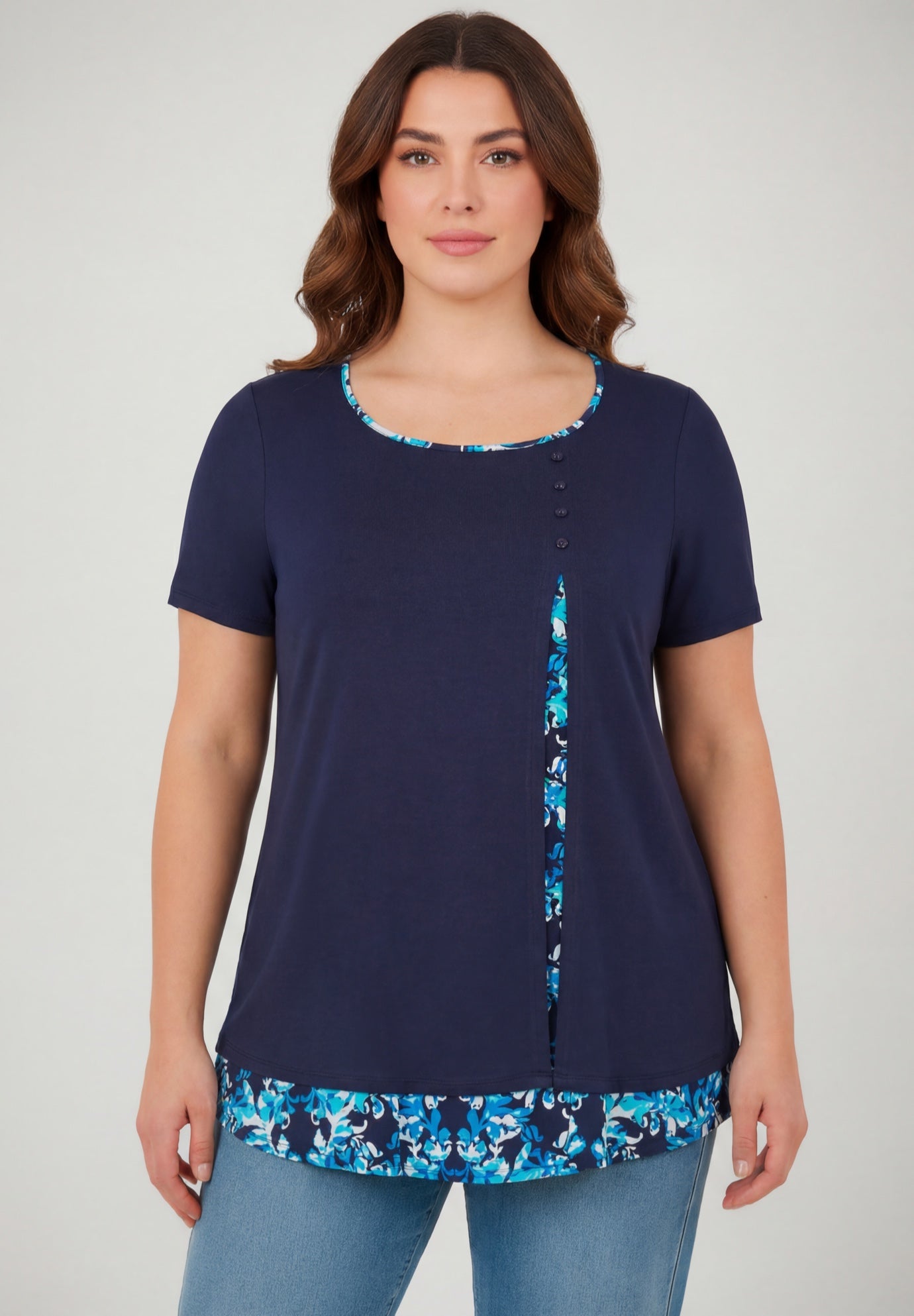 Short Sleeve Layered Tunic image number 0