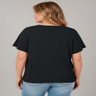 Slub Lace Yoke Tee image number 1