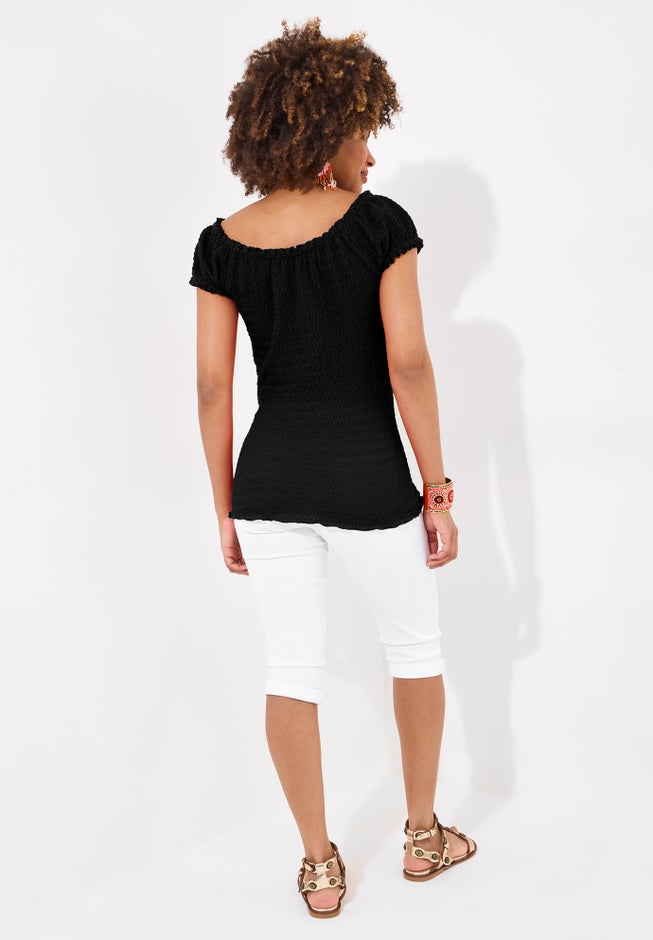 Stretchy Off the Shoulder Tee image number 2