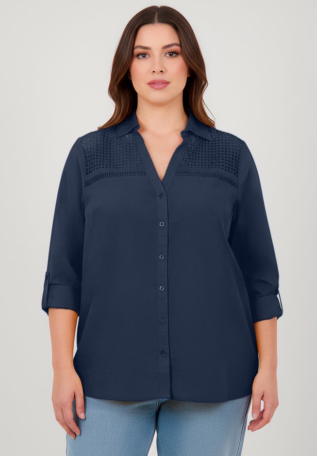 Long Sleeve Lace Detail Shirt image number 1