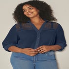 Long Sleeve Lace Detail Shirt image number 0
