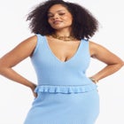 Crochet Sweater Maxi Dress image number null