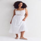 Cotton Voile Lace Maxi Dress image number null