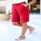 Plus Size Cargo Shorts image number null
