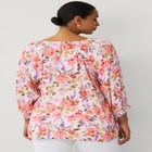 V-neck Blouse With Blouson Sleeves image number null