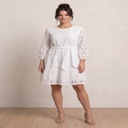 Tiered Eyelet Tie Waist Dress image number 0