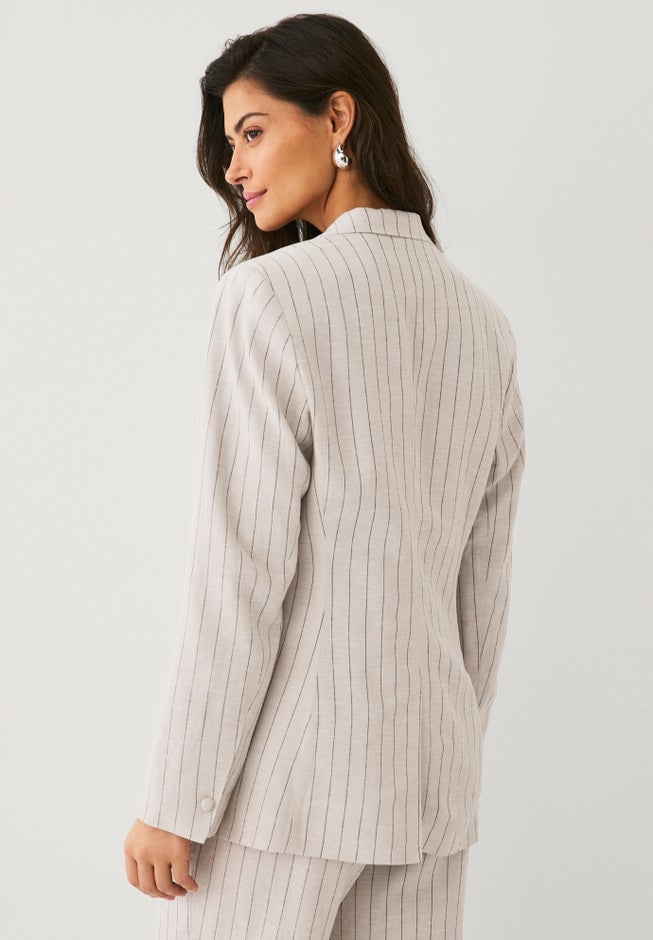 Classic Linen-Blend Blazer image number 1