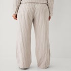 Wide Leg Elastic Waist Linen Trouser image number null