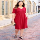 Suprema&reg; Crochet-Detail T-Shirt Dress image number null