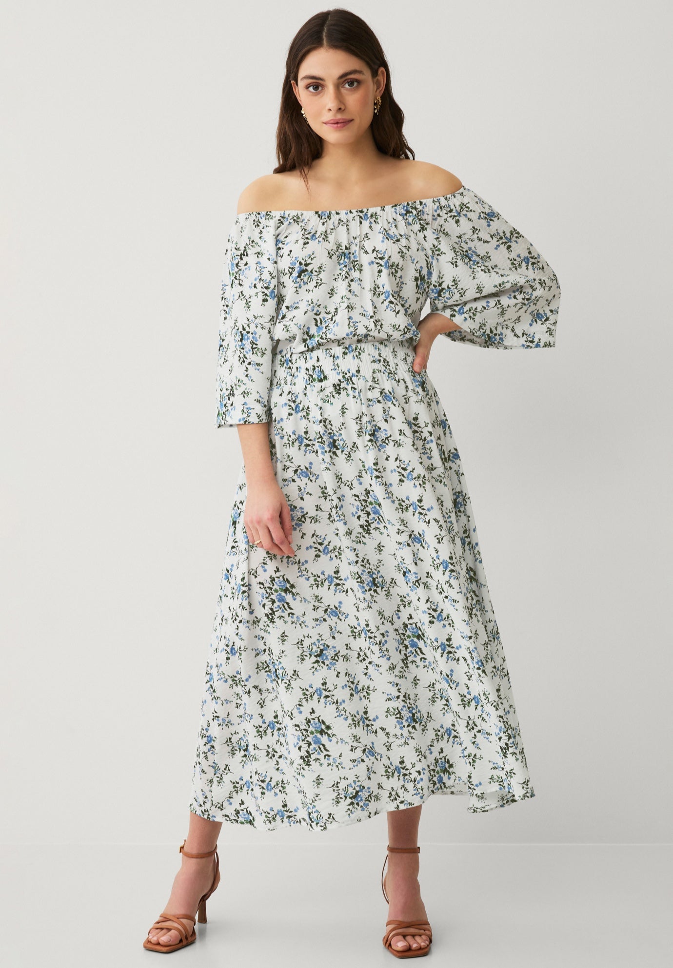 Smocked Waistband Maxi Skirt image number 3