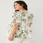 Peplum Tunic With Convertible Sleeves image number null