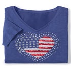 Slub Knit V-Neck Americana Tee image number null