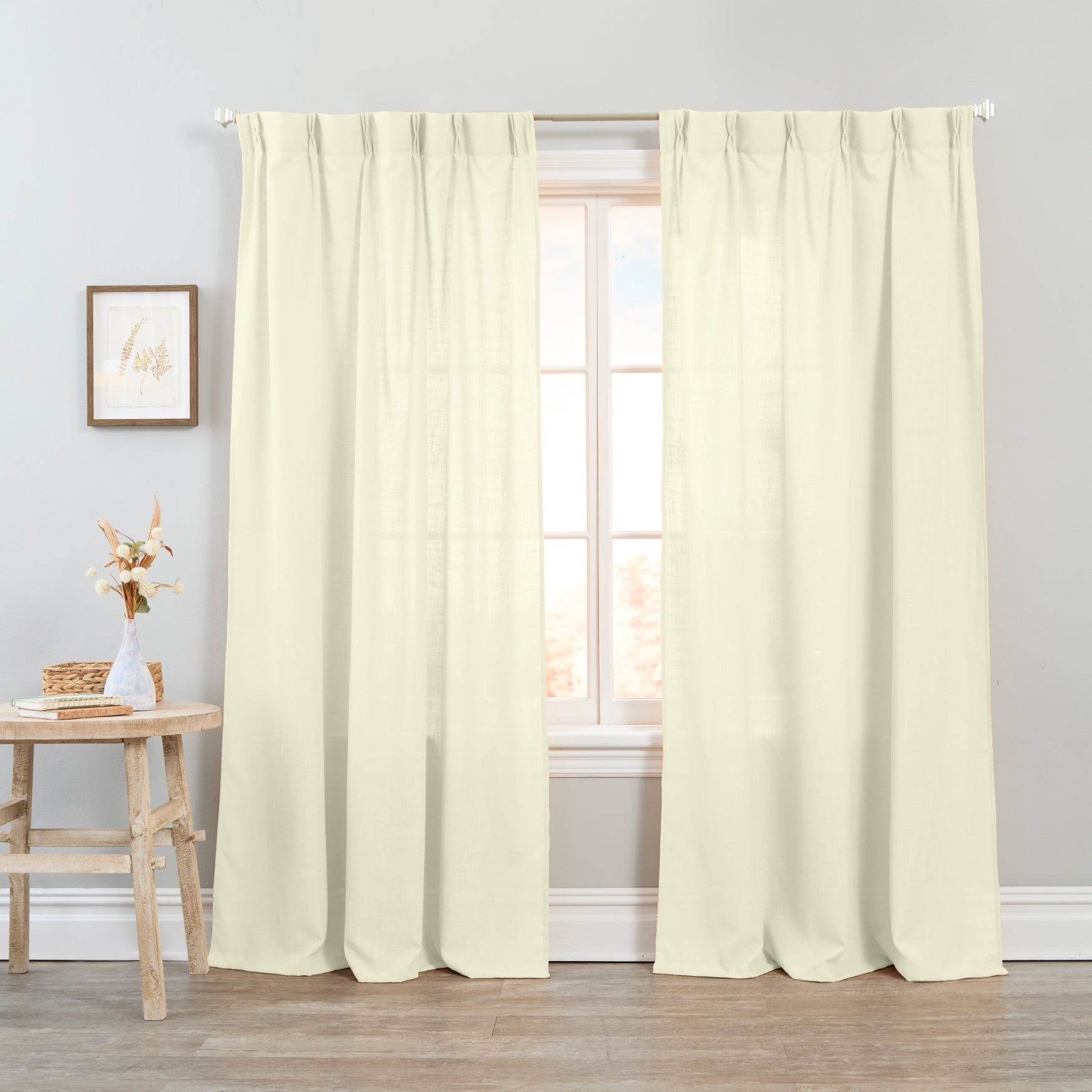 Linen Pinch Pleat Window Panel image number 0