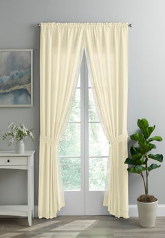 Lace Trim Tie-Back Panels