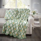 Knitted Chenille Flower Pillow image number 1