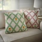 Knitted Chenille Flower Pillow image number 0