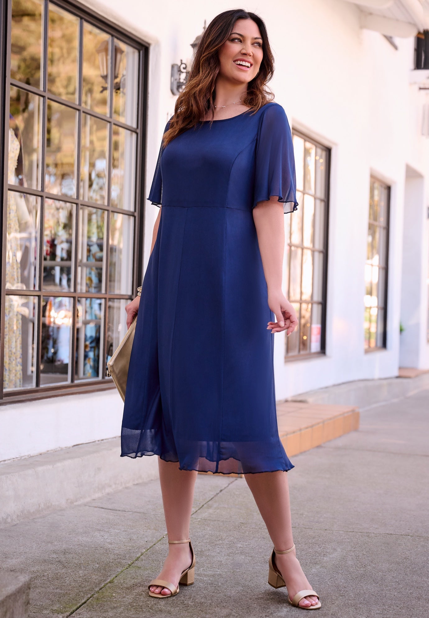 Bryn Reversible Mesh Midi Dress image number 0