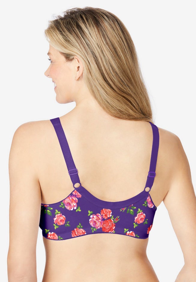 Cotton Front-Close Wireless Bra image number 1