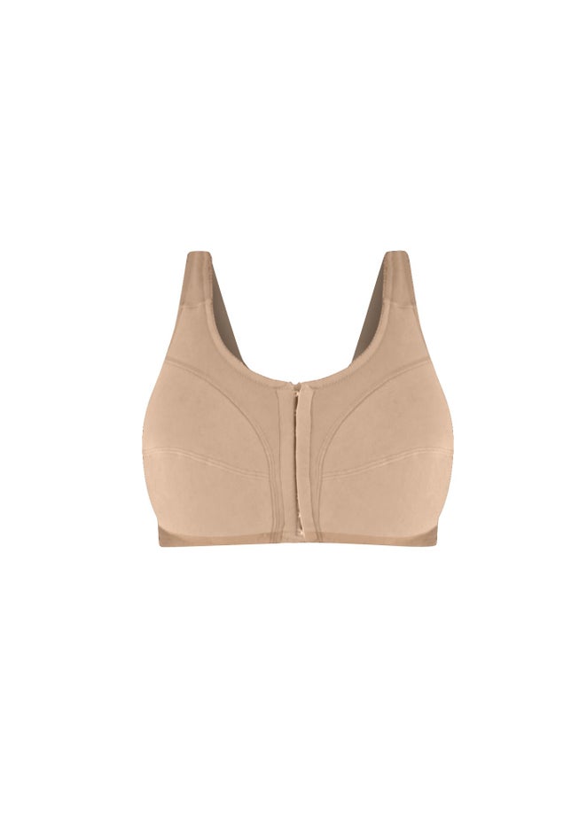 Cotton Front-Close Wireless Bra image number 3