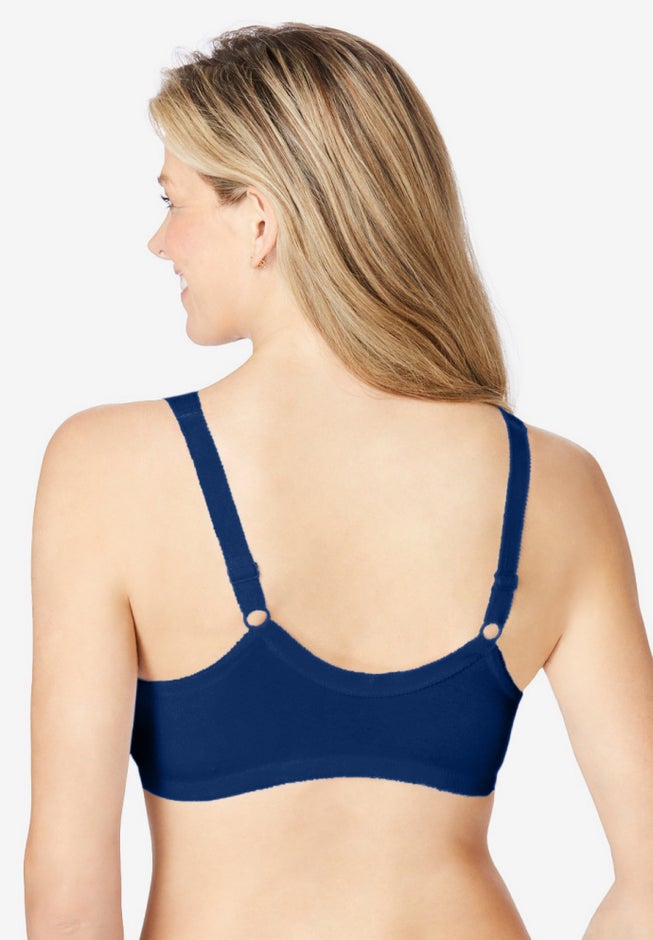 Cotton Front-Close Wireless Bra image number 2
