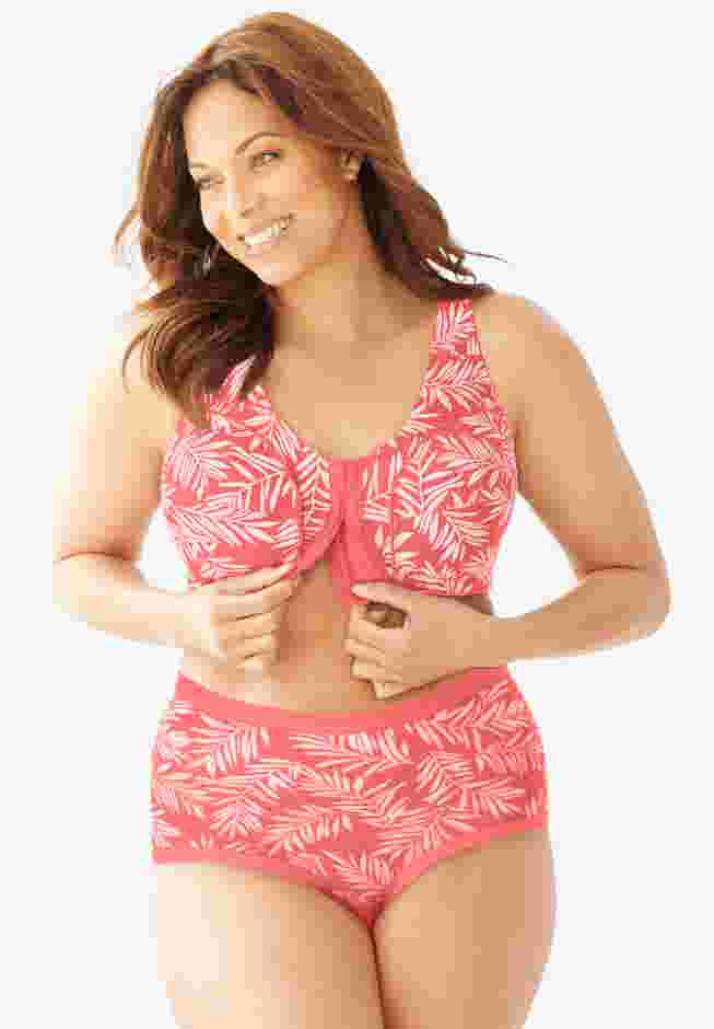 Cotton Front-Close Wireless Bra image number 7