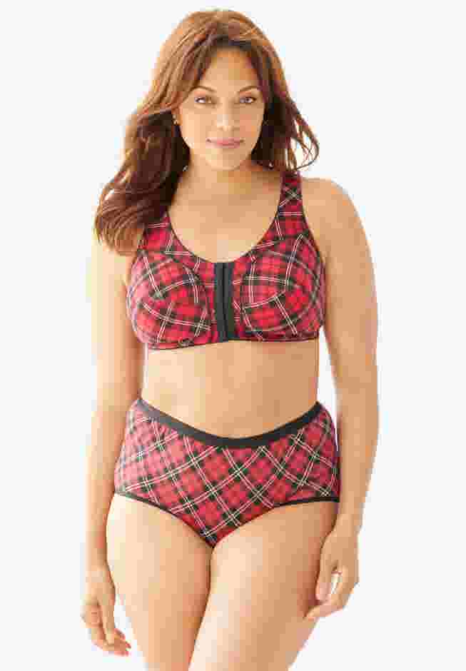 Cotton Front-Close Wireless Bra image number 11