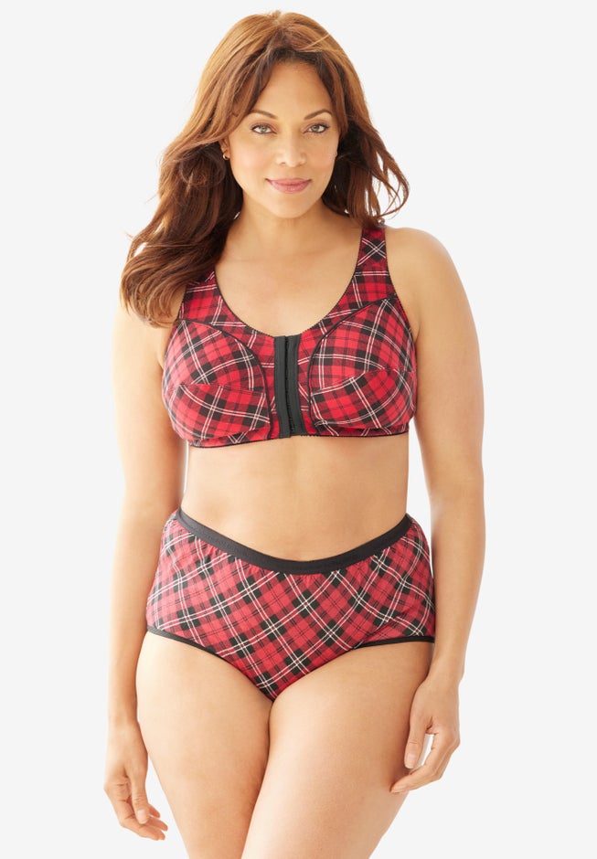 Cotton Front-Close Wireless Bra image number 11