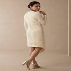 Crochet Asymmetrical Hem Midi Dress image number null