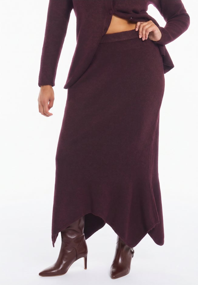 Intarsia Knit Trumpet Maxi Skirt image number 1