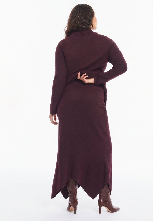 Intarsia Knit Trumpet Maxi Skirt image number 2
